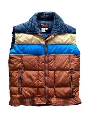 Vintage Foxfire Puffer Vest Colorblock M/L